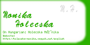 monika holecska business card